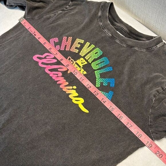 GM Chevrolet El Camino Tshirt Sz Small 100% Cotton Long Sleeve Crew Neck Gray - Picture 4 of 7